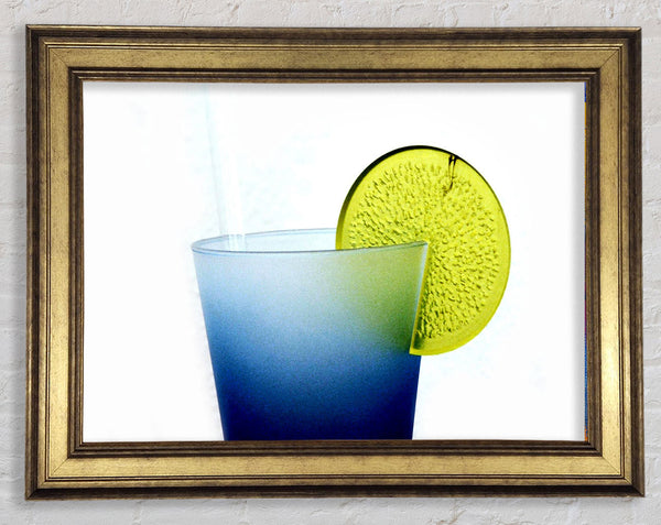 Blue Frost Slice Framed Print