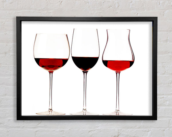 Red Wine Glasses Framed Print