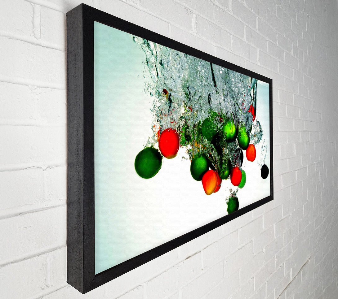 A Canvas Print of Water Splash Fruit Canvas Print