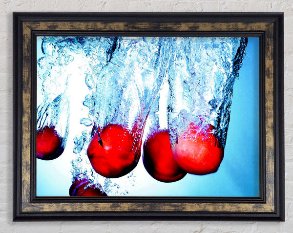 Red Fruit Splash Framed Print