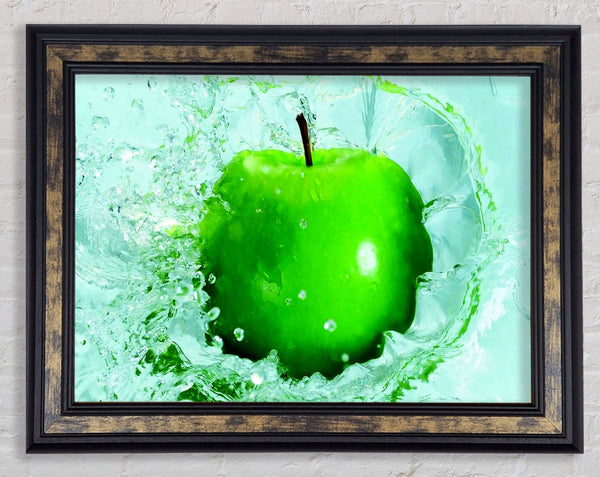 Apple Splash Framed Print
