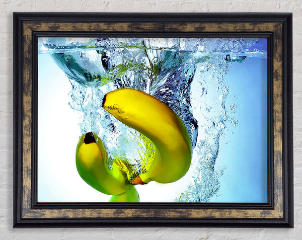 Banana Splash Framed Print