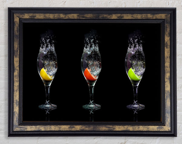 Fruit Cocktail Slash Framed Print