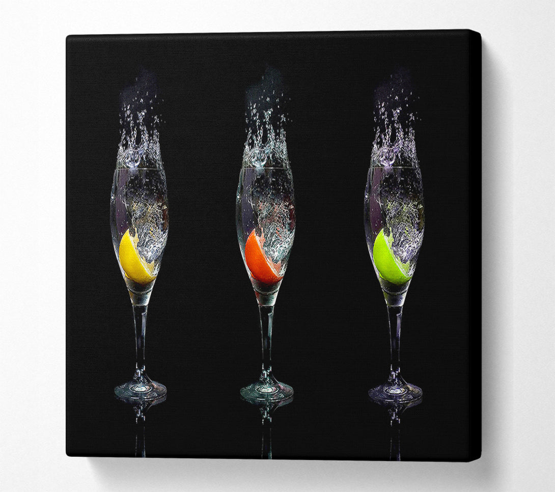  A Canvas Print of Fruit Cocktail Slash Canvas Wall Art