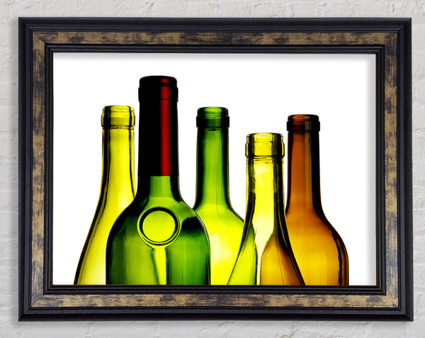 Wine Bottle Galour Framed Print