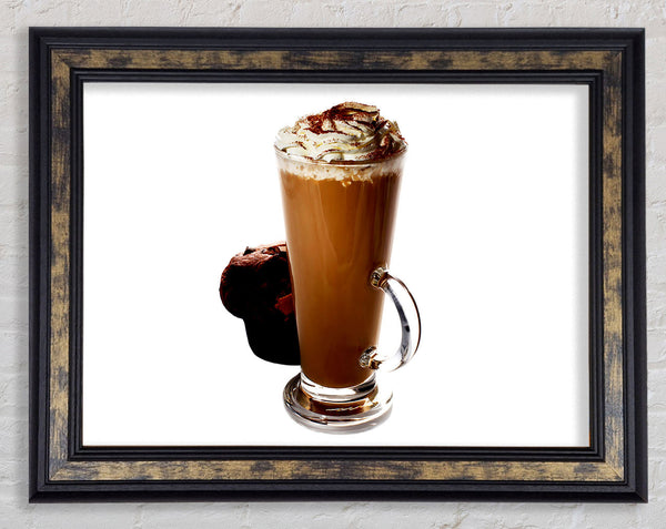 Mocha Cream And Chocolate Muffin Framed Print
