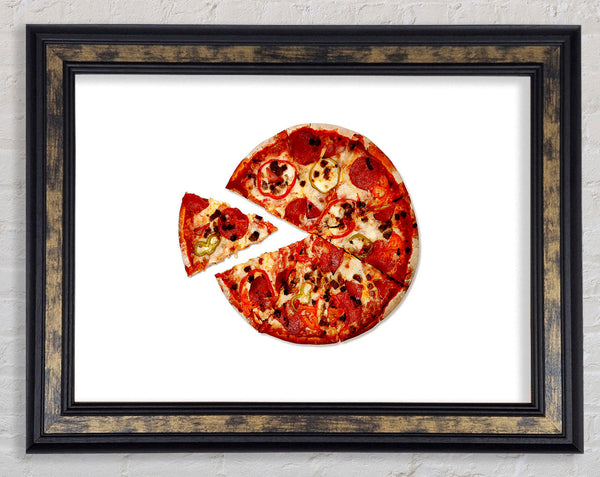 Pizza Share Framed Print