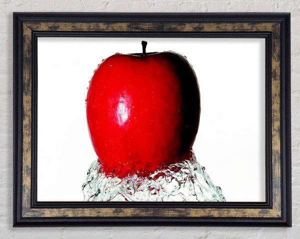 Red Apple Wave Framed Print