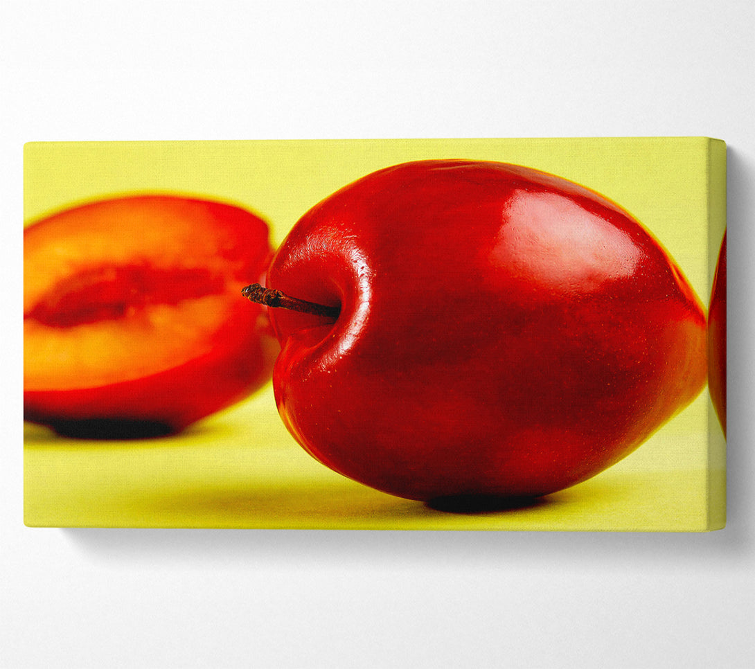  A Canvas Print of Stunning Red Peach Canvas Print