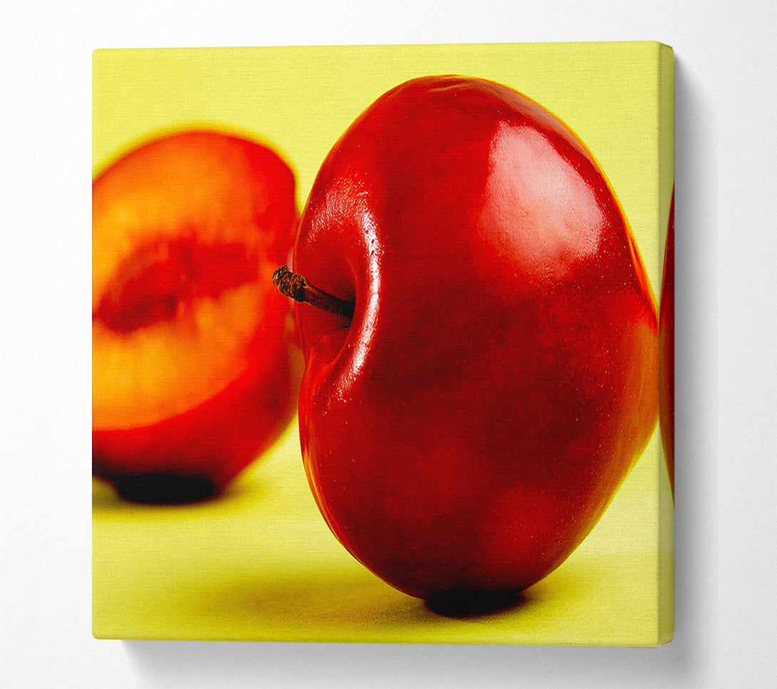  A Canvas Print of Stunning Red Peach Canvas Print