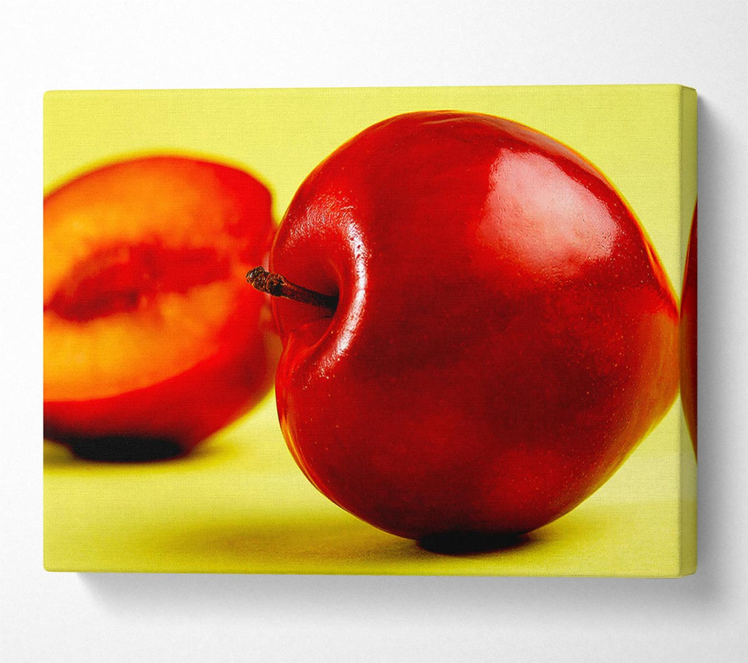  A Canvas Print of Stunning Red Peach Canvas Print