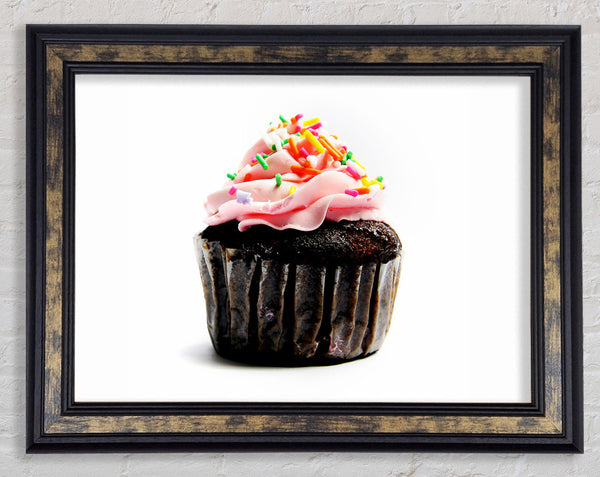 Chocolate Pink Cupcake Framed Print
