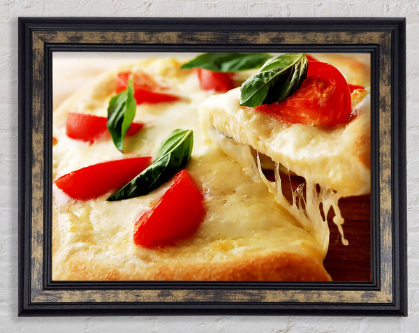 Cheese And Tomato Pizza Framed Print