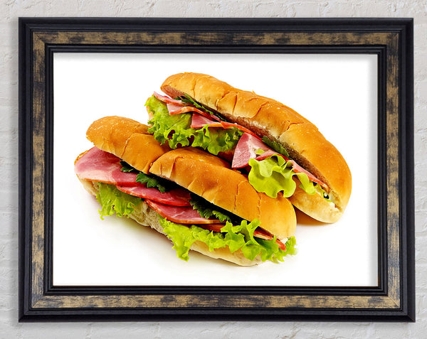 Ham Sandwiches Framed Print