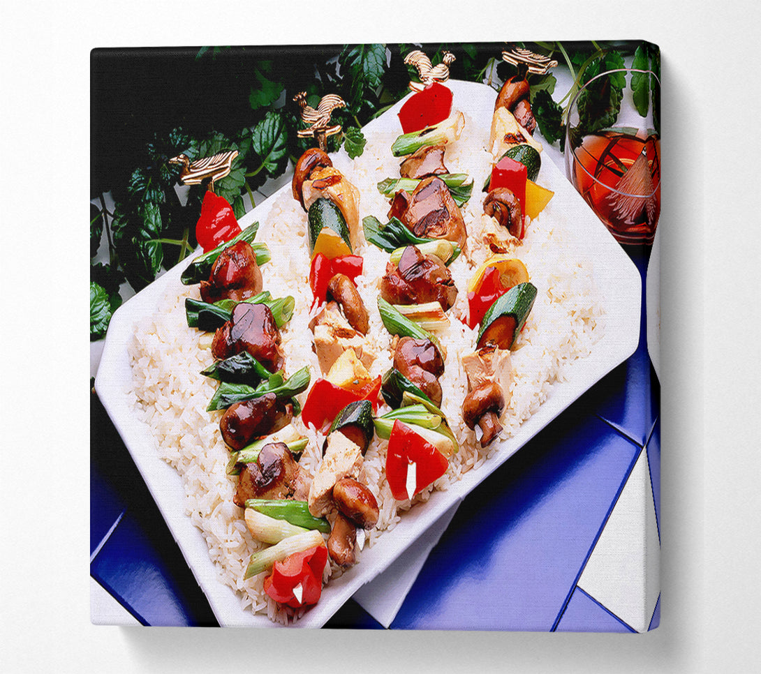 A Canvas Print of Kebab Platter Canvas Art