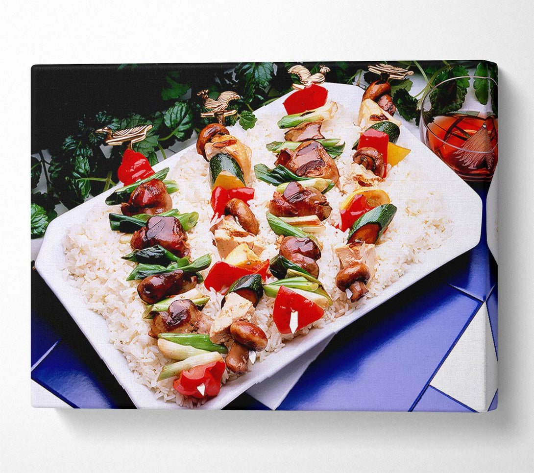  A Canvas Print of Kebab Platter Canvas Art