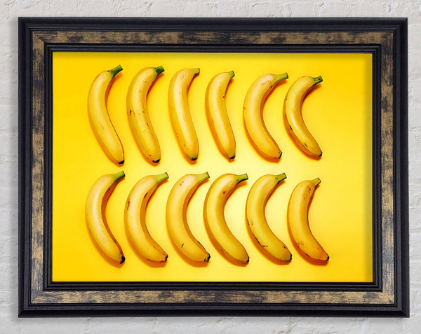 Banana Line-Up Framed Print