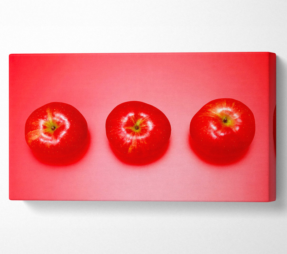  A Canvas Print of Red Apple Trio Canvas Art