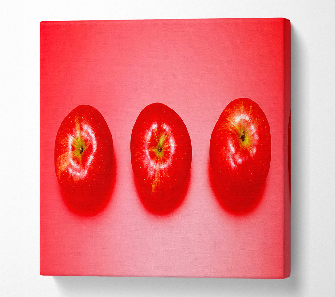  A Canvas Print of Red Apple Trio Canvas Art