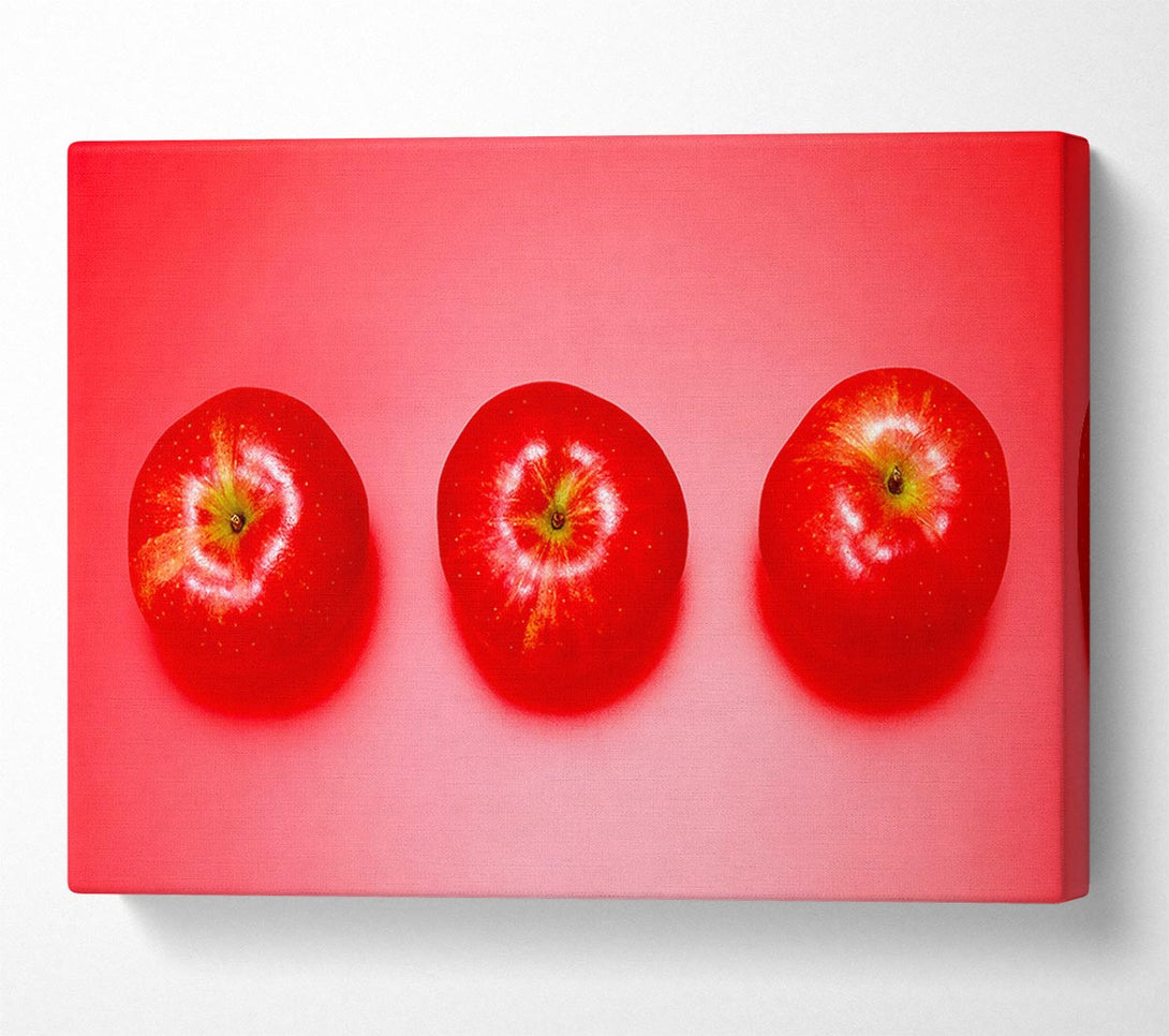  A Canvas Print of Red Apple Trio Canvas Art