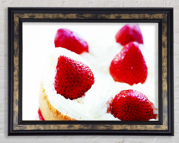 Strawberry Cream Pie Framed Print