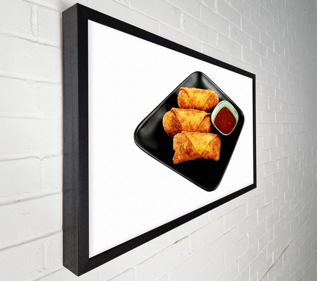  A Canvas Print of Spring Roll Dips Canvas Print
