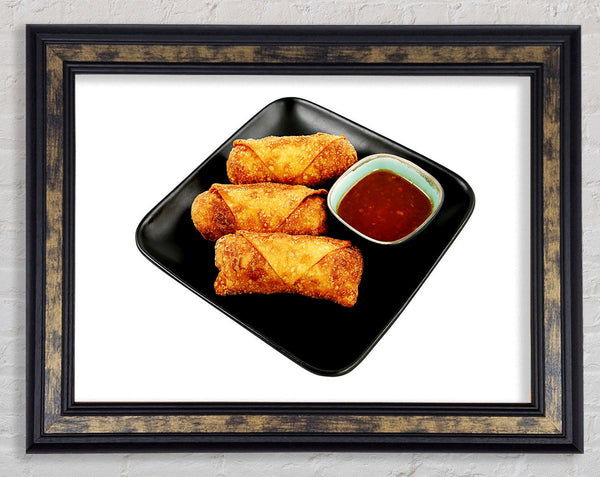 Spring Roll Dips Framed Print