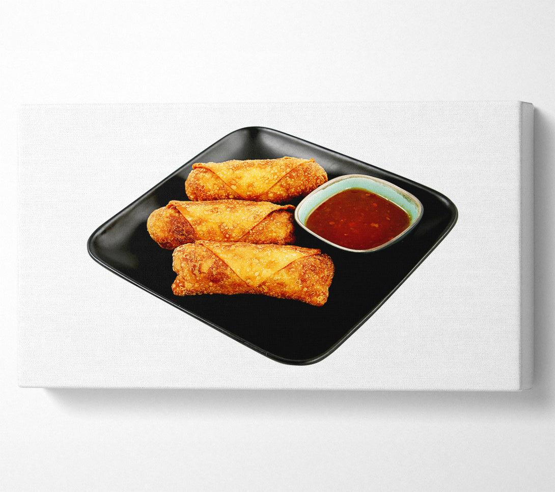  A Canvas Print of Spring Roll Dips Canvas Print