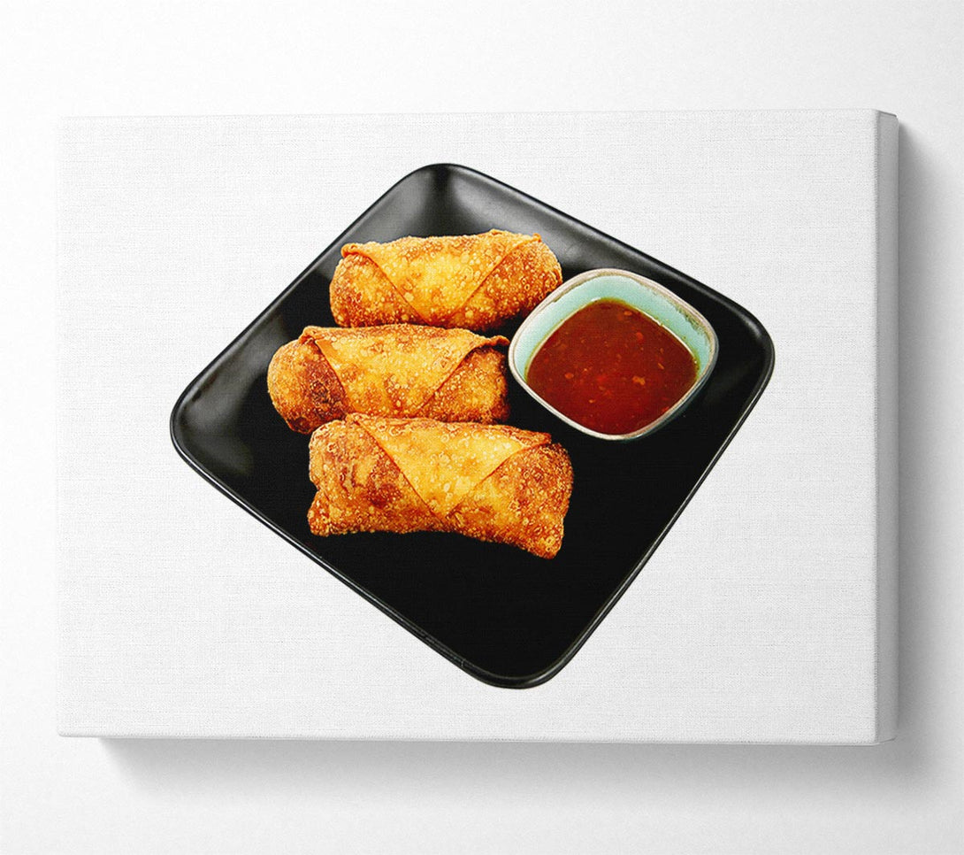  A Canvas Print of Spring Roll Dips Canvas Print