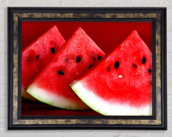 Melon Wedges Framed Print