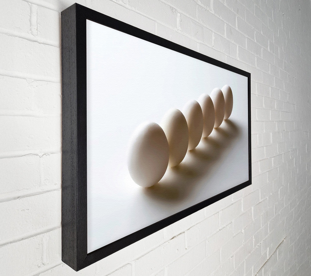  A Canvas Print of White Eggs Marching Canvas Art
