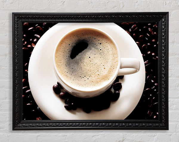 Schwarzer Kaffeeschaum