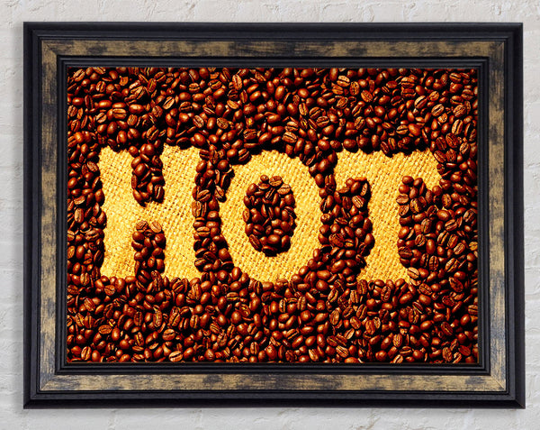 Hot Coffee Beans Framed Print