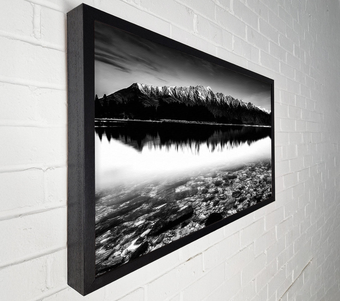  A Canvas Print of Mountain Ridge Monochrome Canvas Print