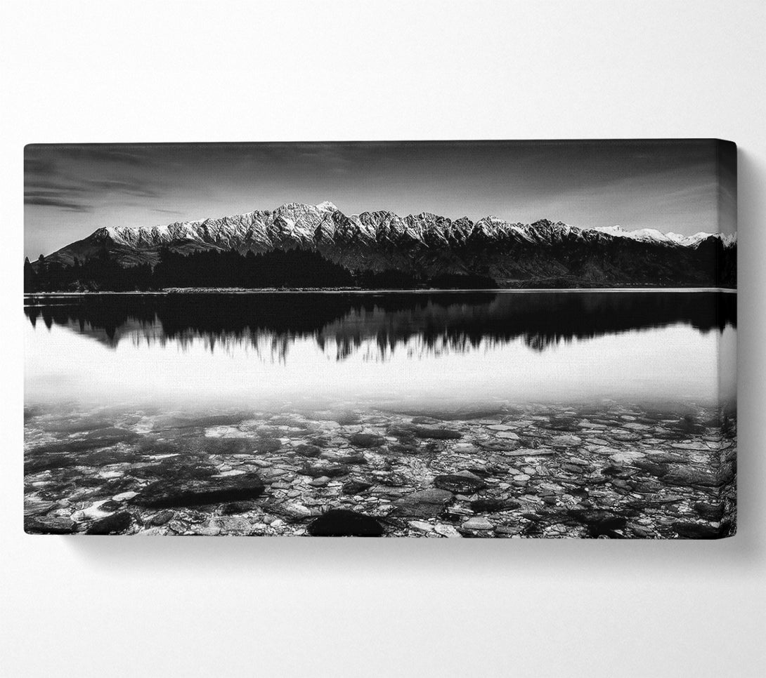  A Canvas Print of Mountain Ridge Monochrome Canvas Print