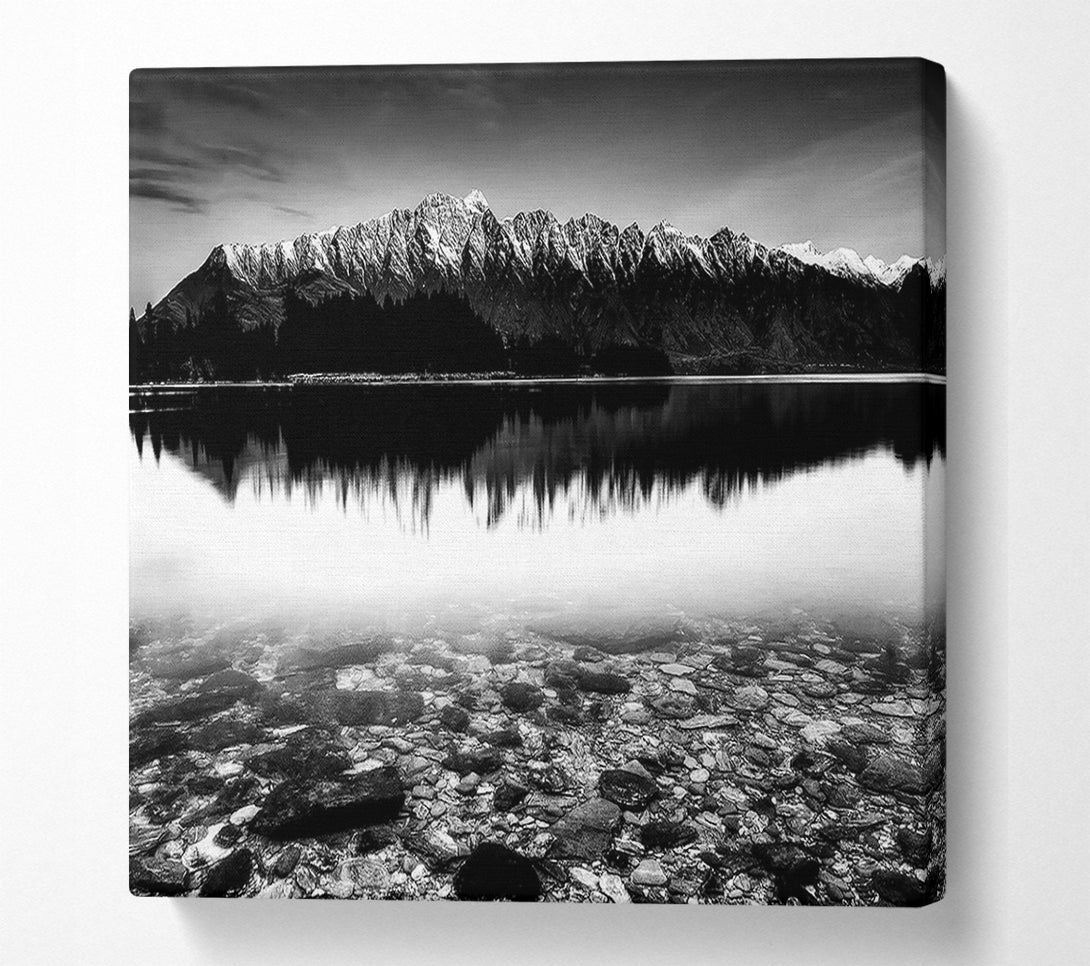  A Canvas Print of Mountain Ridge Monochrome Canvas Print