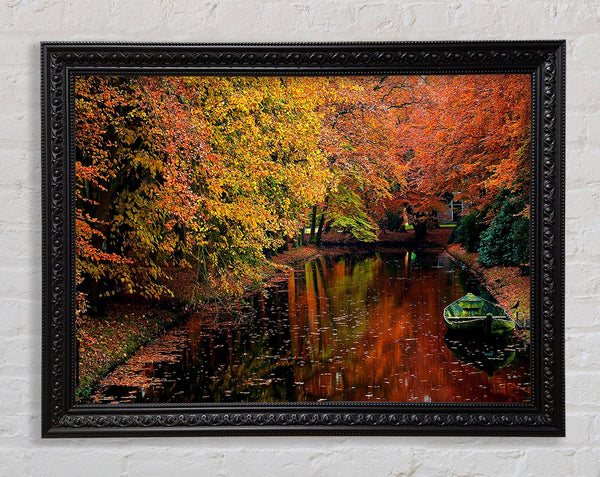 Lake In Autumn Framed Print