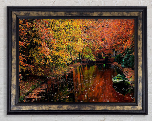 Lake In Autumn Framed Print