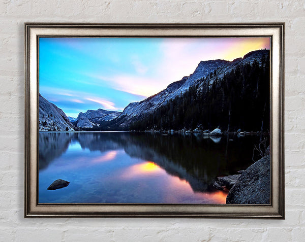 Mountain Lake Sparkle Framed Print