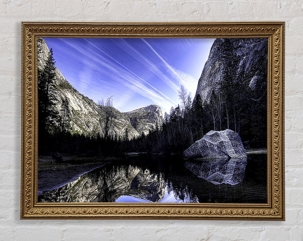 Mountain Lake Reflections Framed Print