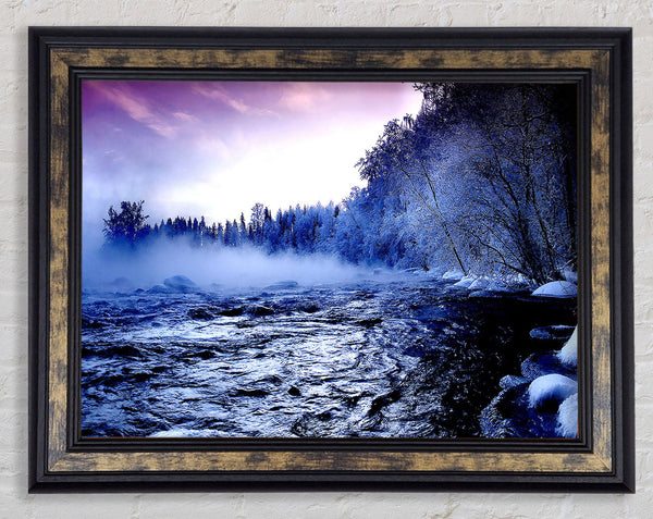 Winter Mountain Creek Framed Print