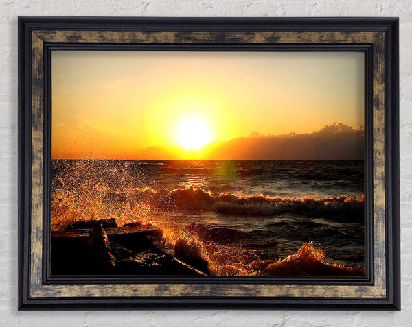 Lake Erie Saybrook Ohio Framed Print
