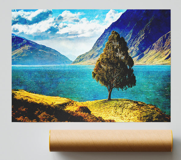 Tree By The Lake Giclee Print