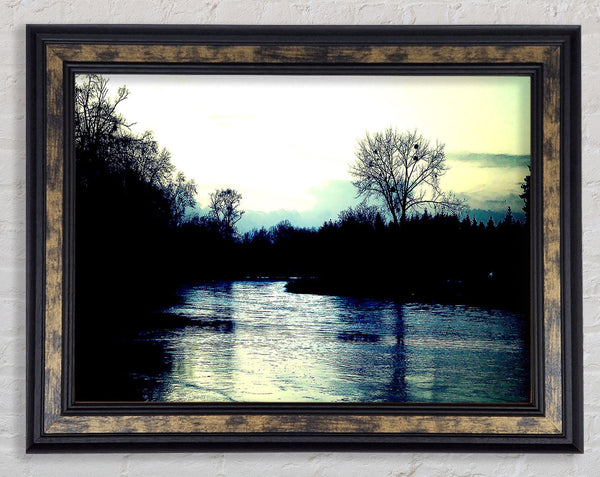 River At Dusk Framed Print