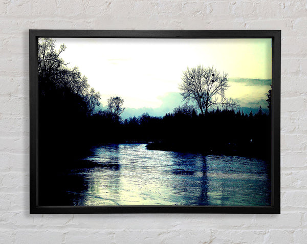 River At Dusk Framed Print