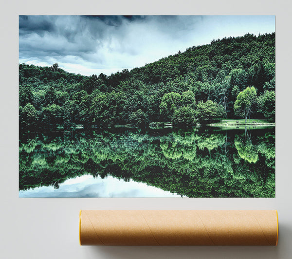 Forest Lake Reflection Print