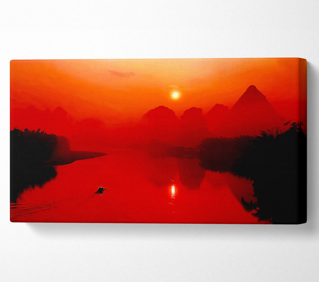  A Canvas Print of Red Paradise Lake Canvas Art
