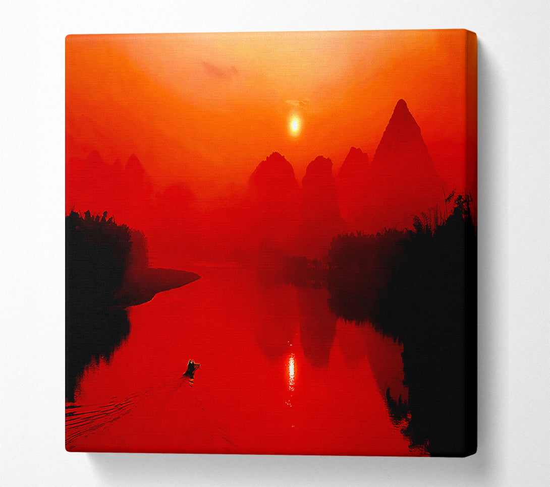  A Canvas Print of Red Paradise Lake Canvas Art