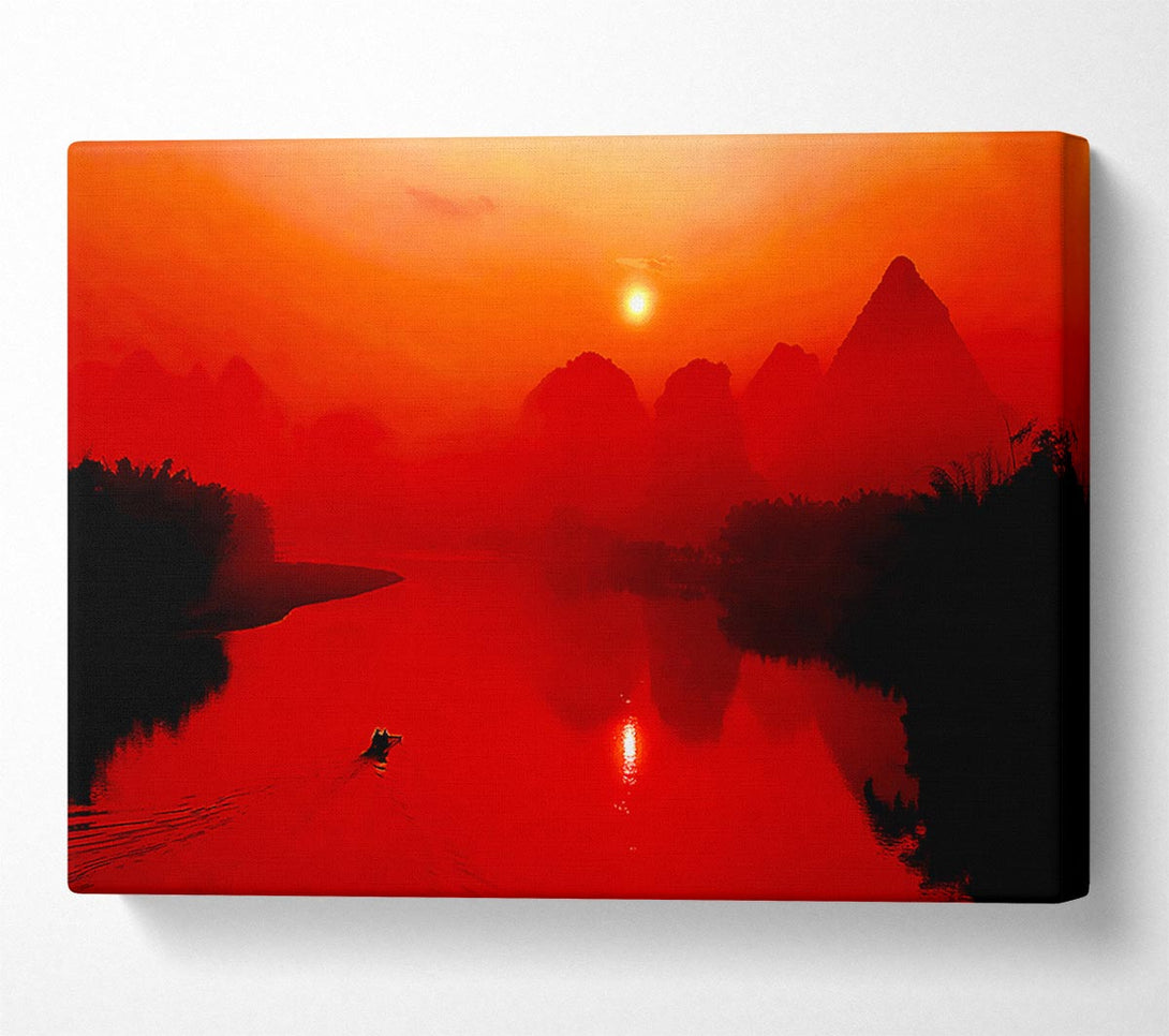  A Canvas Print of Red Paradise Lake Canvas Art