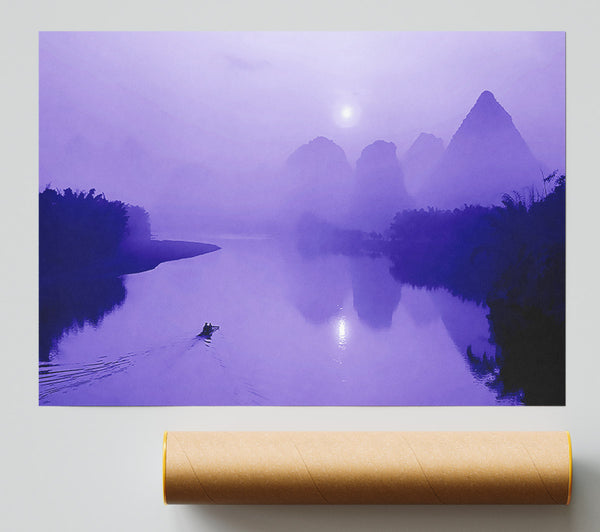 Purple Paradise Lake Poster